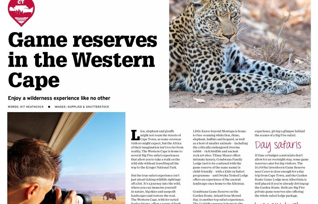 Game reserves In the Western Cape